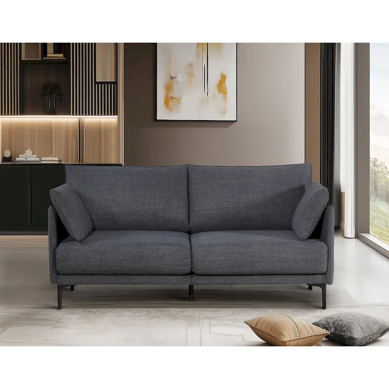  - 2.5-Seater Sofa with USB Charging Port & Metal Legs