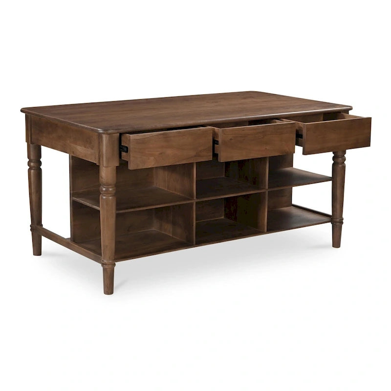 Cove, Wooden Kitchen Island with Storage - 72W x40.5D x36.5H