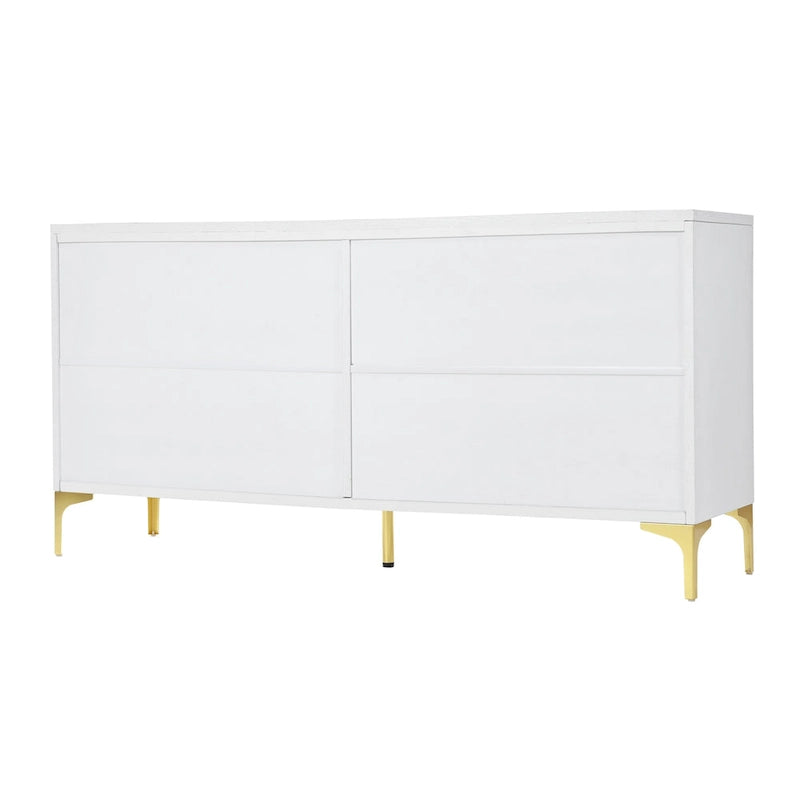 4-door Sideboard Handleless Buffet Cabinet for Dining Room,Living Room