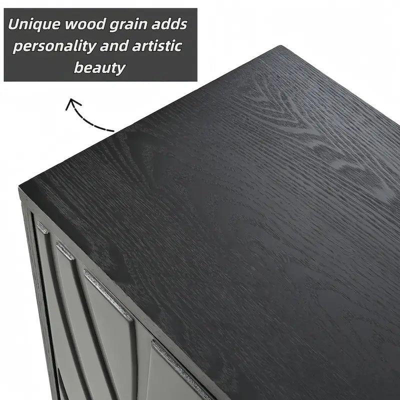 4-door Sideboard Handleless Buffet Cabinet for Dining Room,Living Room