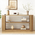 58.9 Modern Entryway Console Table, Slim Sofa Table with Open Shelf for Multi-Functional Use