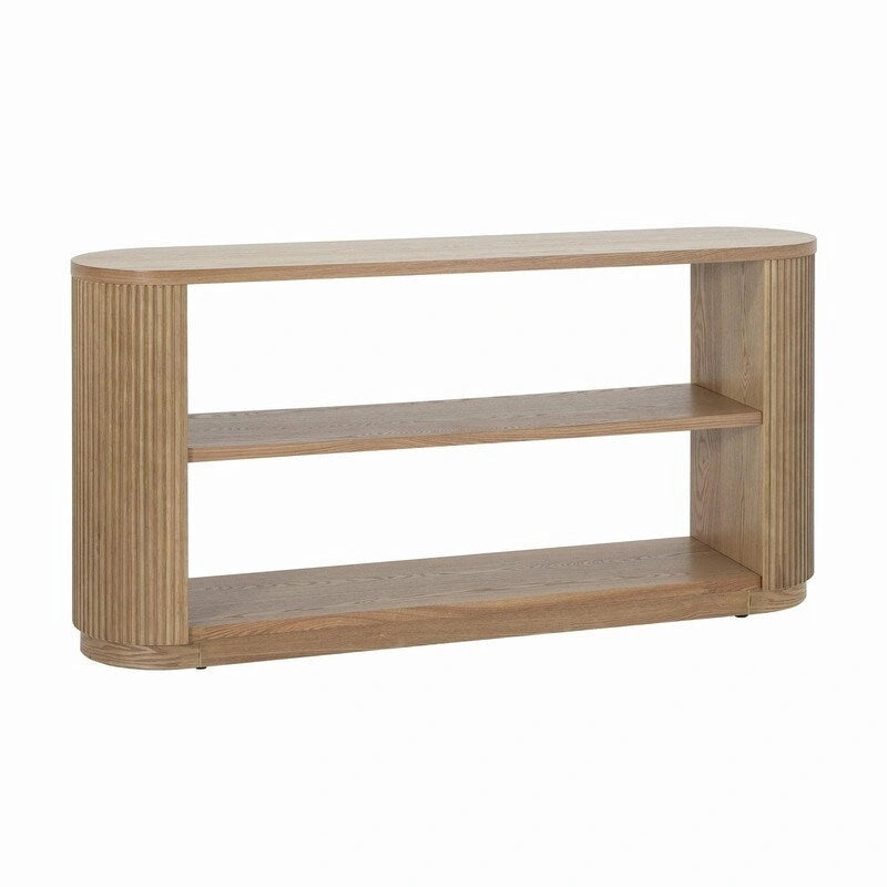 58.9 Modern Entryway Console Table, Slim Sofa Table with Open Shelf for Multi-Functional Use