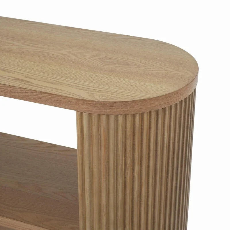 58.9 Modern Entryway Console Table, Slim Sofa Table with Open Shelf for Multi-Functional Use