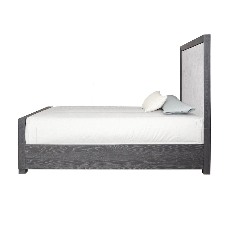 Durem II Modern Classic Solid Wood Fabric Panel Bed