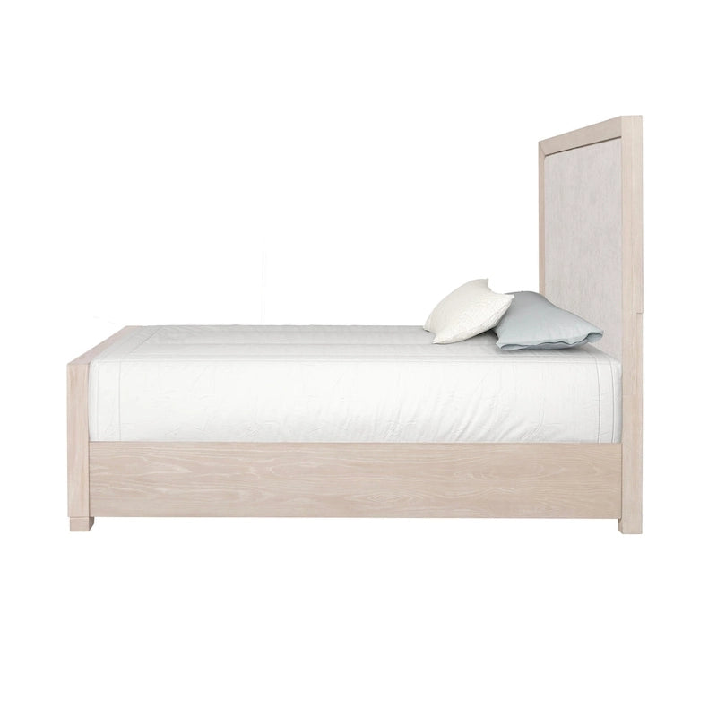 Durem II Modern Classic Solid Wood Fabric Panel Bed
