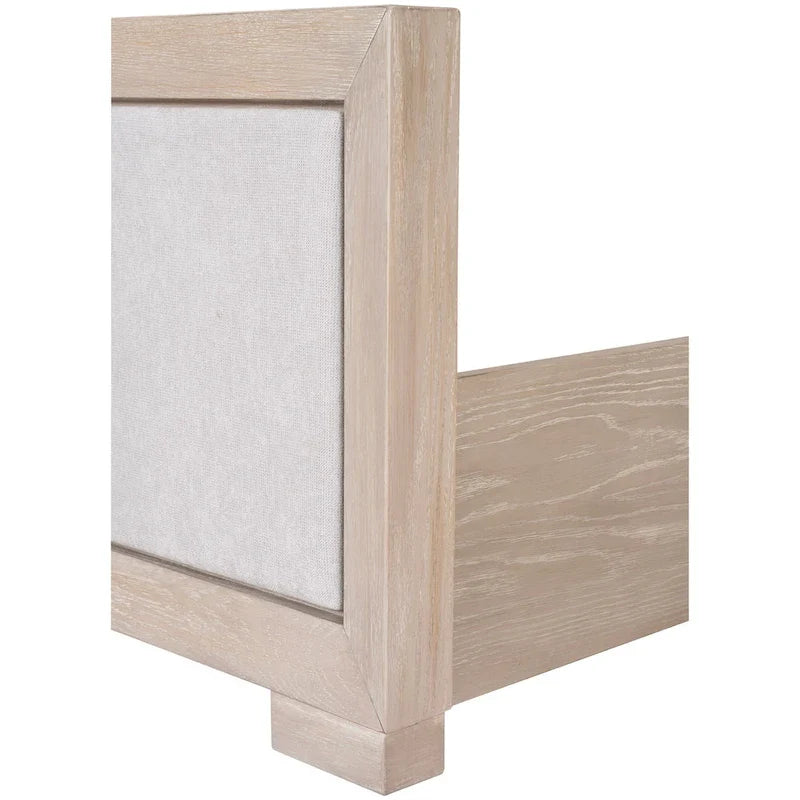 Durem II Modern Classic Solid Wood Fabric Panel Bed
