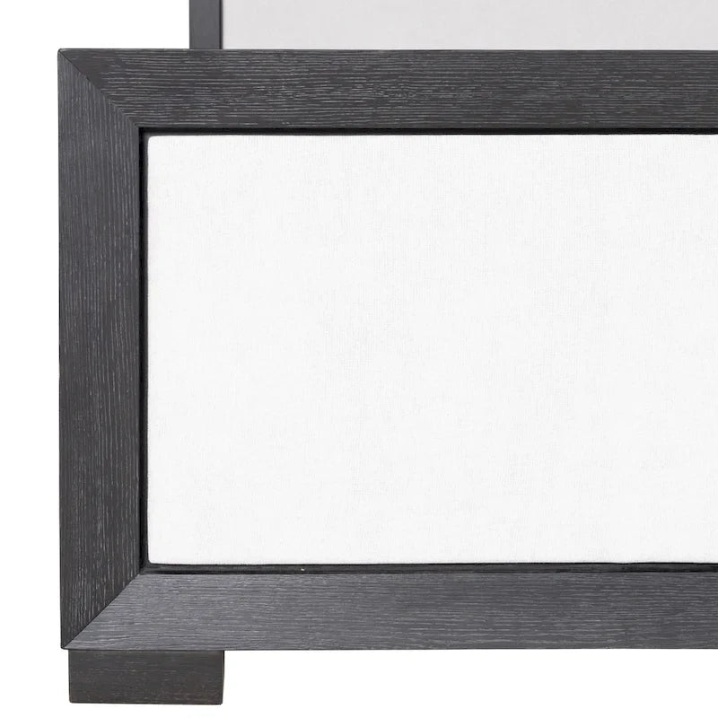 Durem II Modern Classic Solid Wood Fabric Panel Bed
