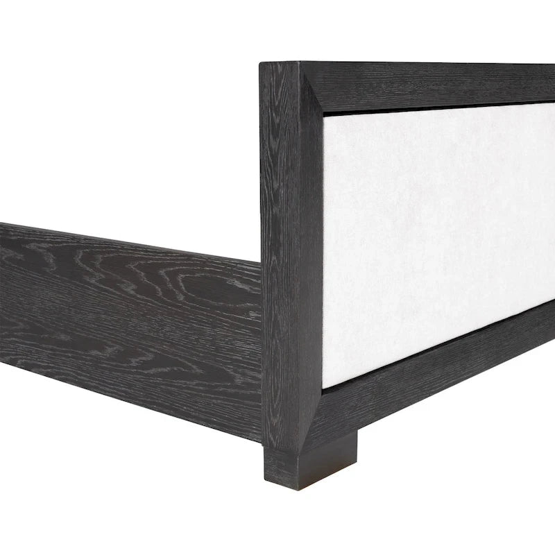 Durem II Modern Classic Solid Wood Fabric Panel Bed