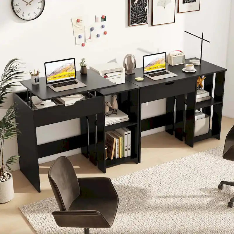 Lift Top Computer Desk Standing Desk with Hidden Compartments - See Details