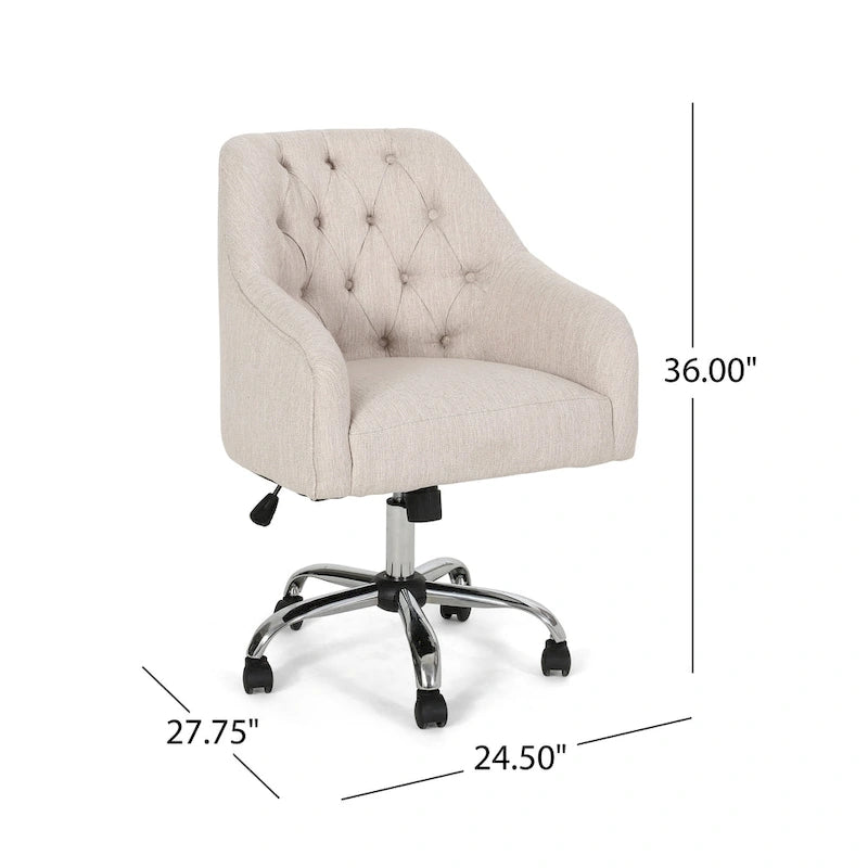 Barbour Upholstered Swivel Office Chair by  - N/A