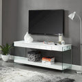 Takaa Modern 60-inch Glass 1-Shelf 1-Drawer TV Console by