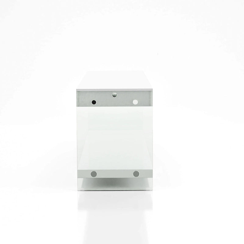 Takaa Modern 60-inch Glass 1-Shelf 1-Drawer TV Console by