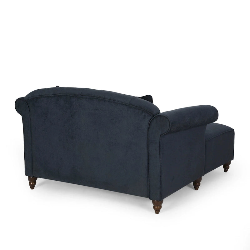 Freas Contemporary Tufted Double Chaise Lounge with Accent Pillows by  - 63.00 L x 58.50 W x 34.50 H