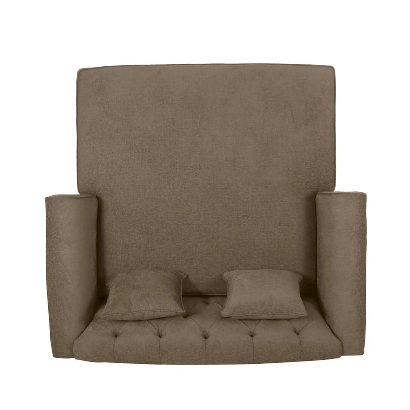 Freas Contemporary Tufted Double Chaise Lounge with Accent Pillows by  - 63.00 L x 58.50 W x 34.50 H