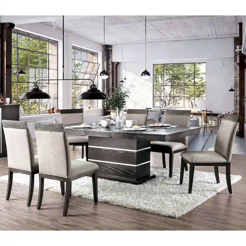 Edmonia Espresso Upholstered Side Chairs (Set of 2)