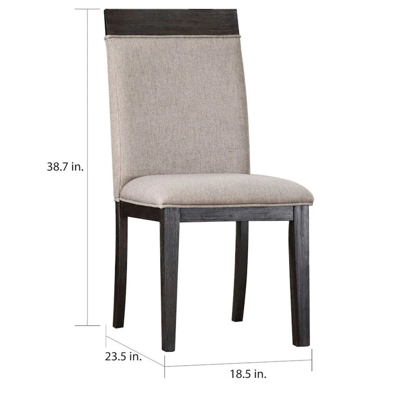 Edmonia Espresso Upholstered Side Chairs (Set of 2)