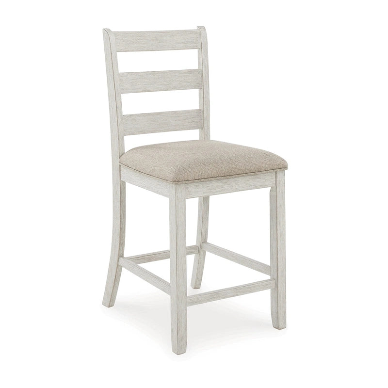 Skempton White Counter Height Dining Table and Bar Stools (Set of 7)