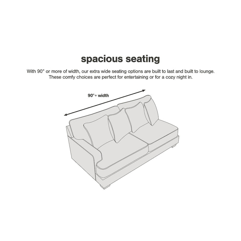 Olsberg Steel Sofa - 91 W x 38 D x 38 H