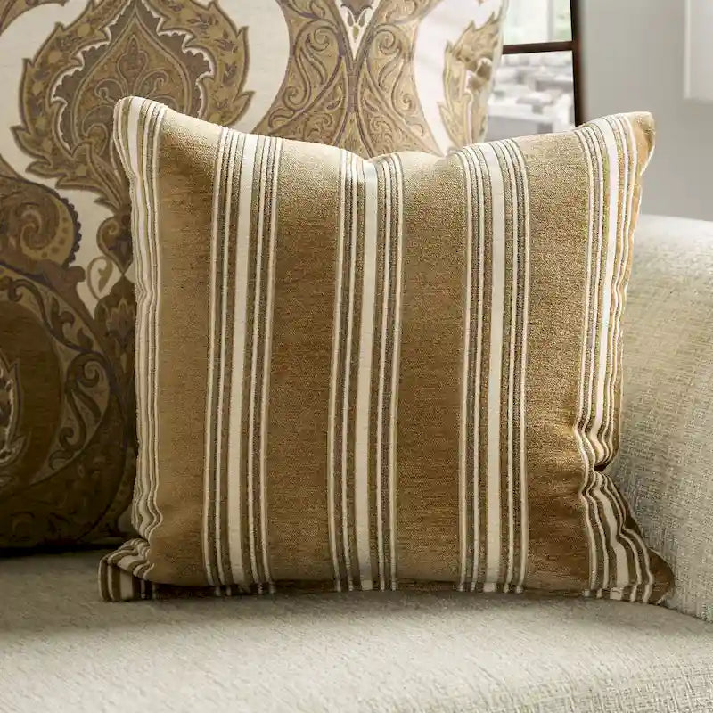 Brondon Traditional Cream Chenille Upholstered Rolled Arms Sofa by