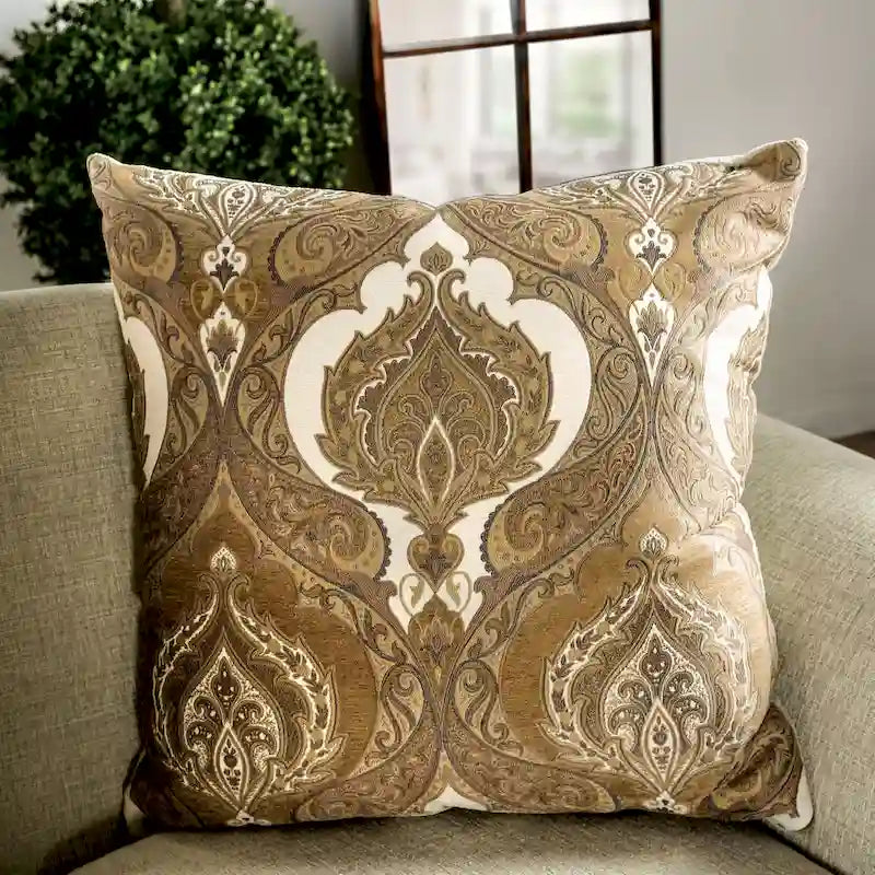 Brondon Traditional Cream Chenille Upholstered Rolled Arms Sofa by