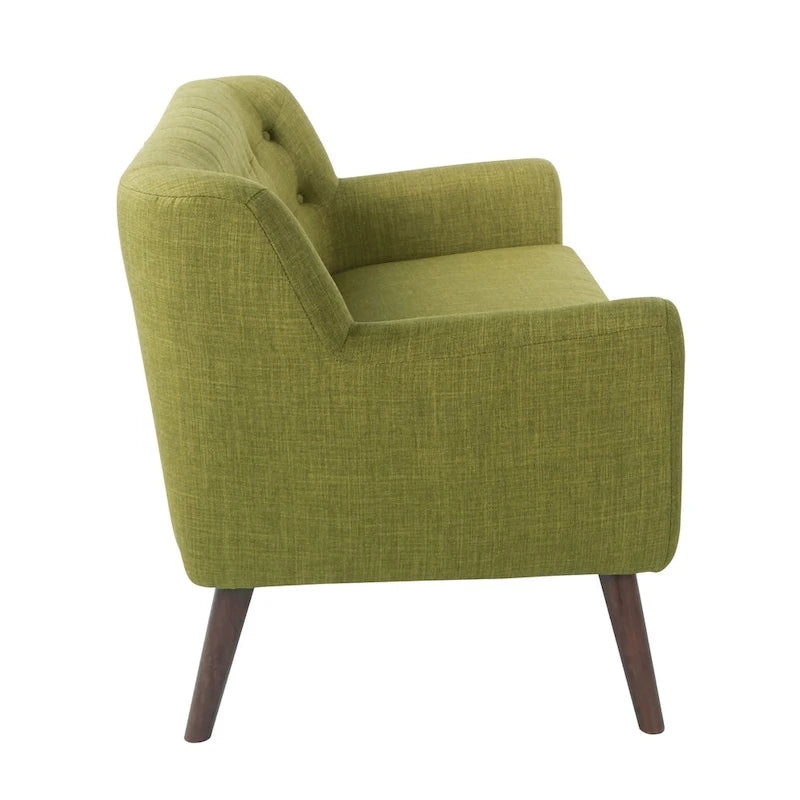 Balestrand Mid-century Tufted Back Fabric Loveseat - N/A