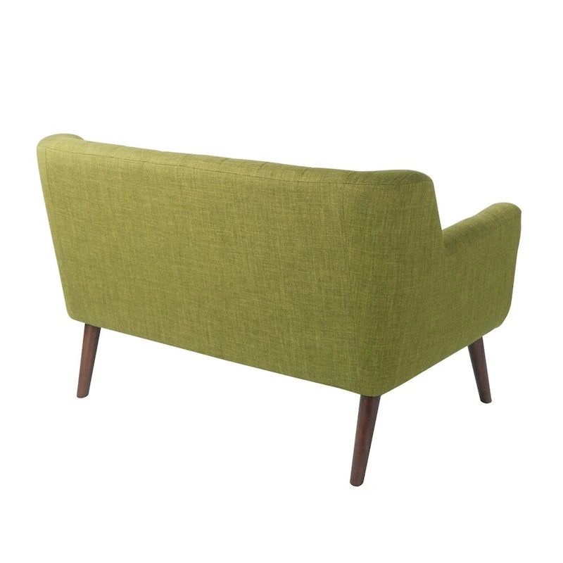 Balestrand Mid-century Tufted Back Fabric Loveseat - N/A