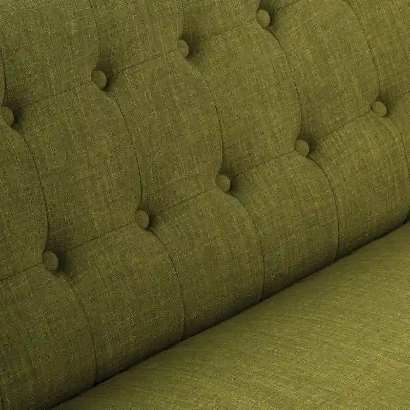 Balestrand Mid-century Tufted Back Fabric Loveseat - N/A