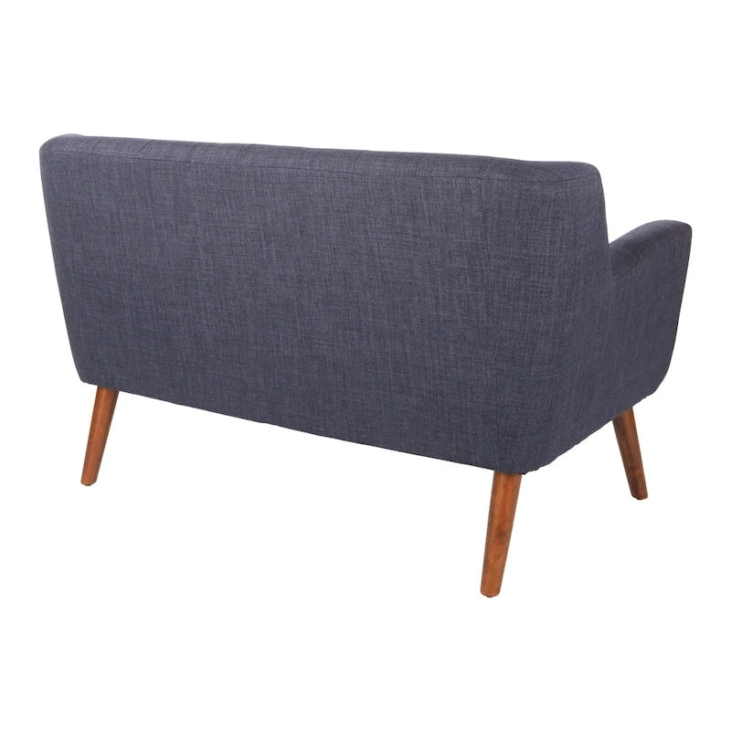 Balestrand Mid-century Tufted Back Fabric Loveseat - N/A