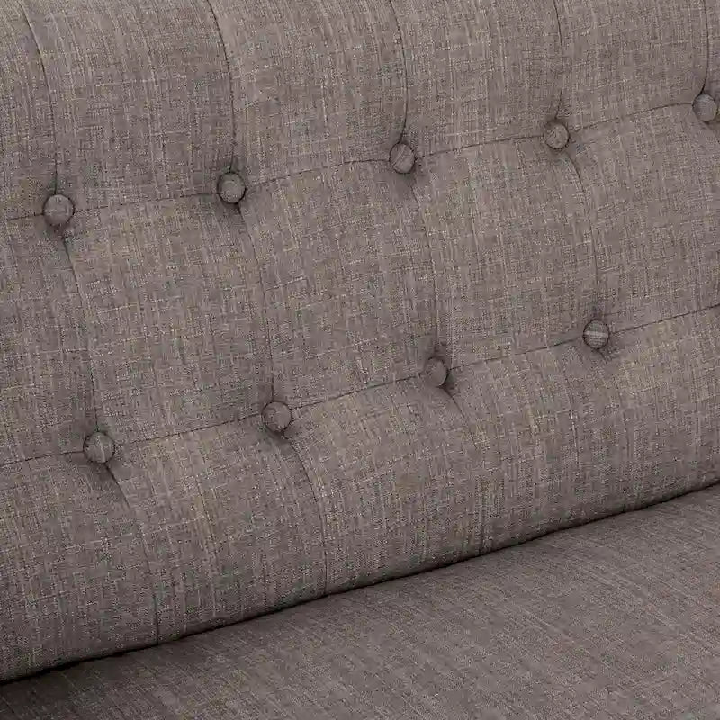 Balestrand Mid-century Tufted Back Fabric Loveseat - N/A