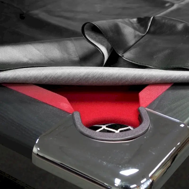 7ft/8ft/9ft Heavy Duty PU Leatherette Billiard Pool Table Cover - Black