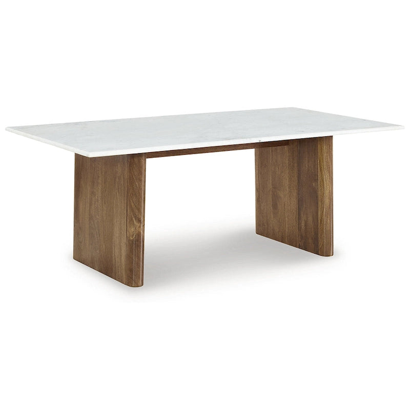 Isanti Light Brown/White Coffee Table - 48W x 26D x 17H