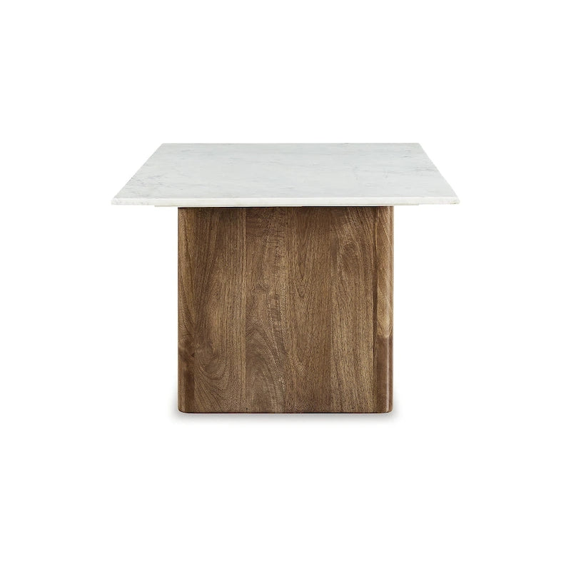 Isanti Light Brown/White Coffee Table - 48W x 26D x 17H