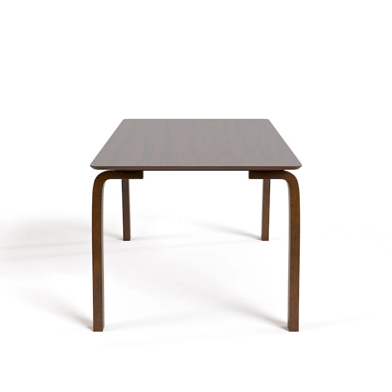 Beau I Mid-century Walnut 5-Piece Rectangle Dining Table Set