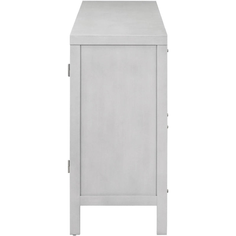 Sideboard with Artificial Rattan Door and Metal Handles - 47.2L x 11.8W x 31.5H