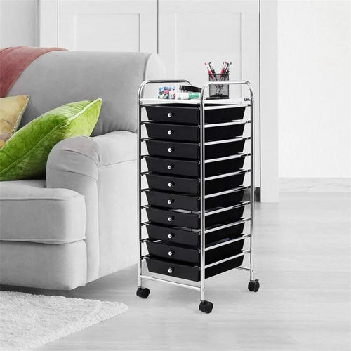 10-Drawer Organizer Cart - 15D x 13W x 34H