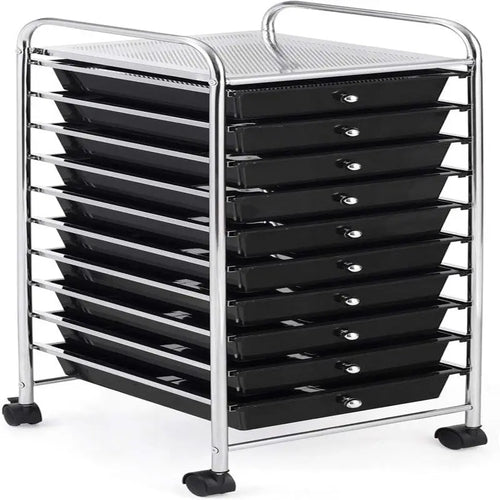10-Drawer Organizer Cart - 15D x 13W x 34H