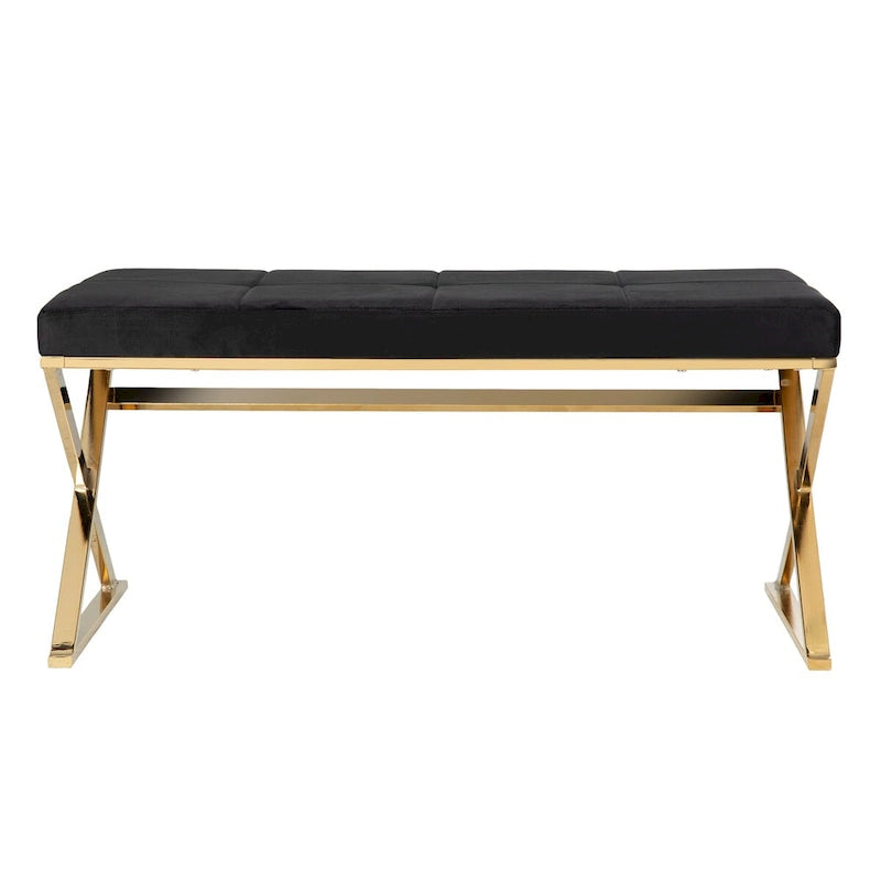 Tormayne Velvet Entryway Bench