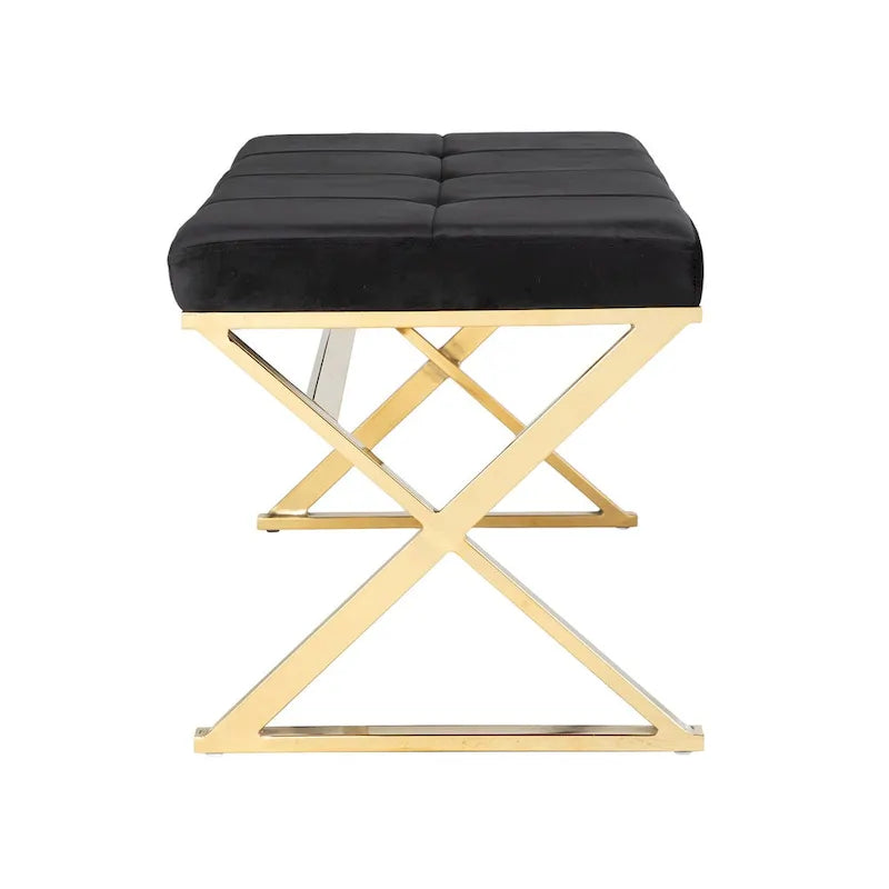 Tormayne Velvet Entryway Bench