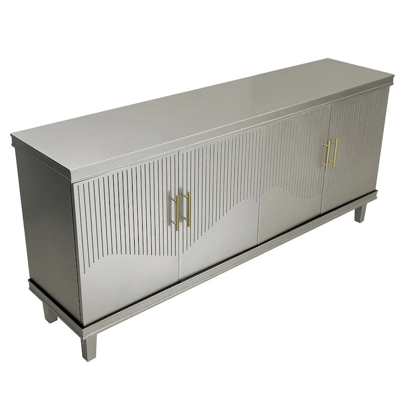 70.07Large Size 4-Door Cabinet, Same as Living Room, Kitchen, Bedroom, Hallway (Champagne)