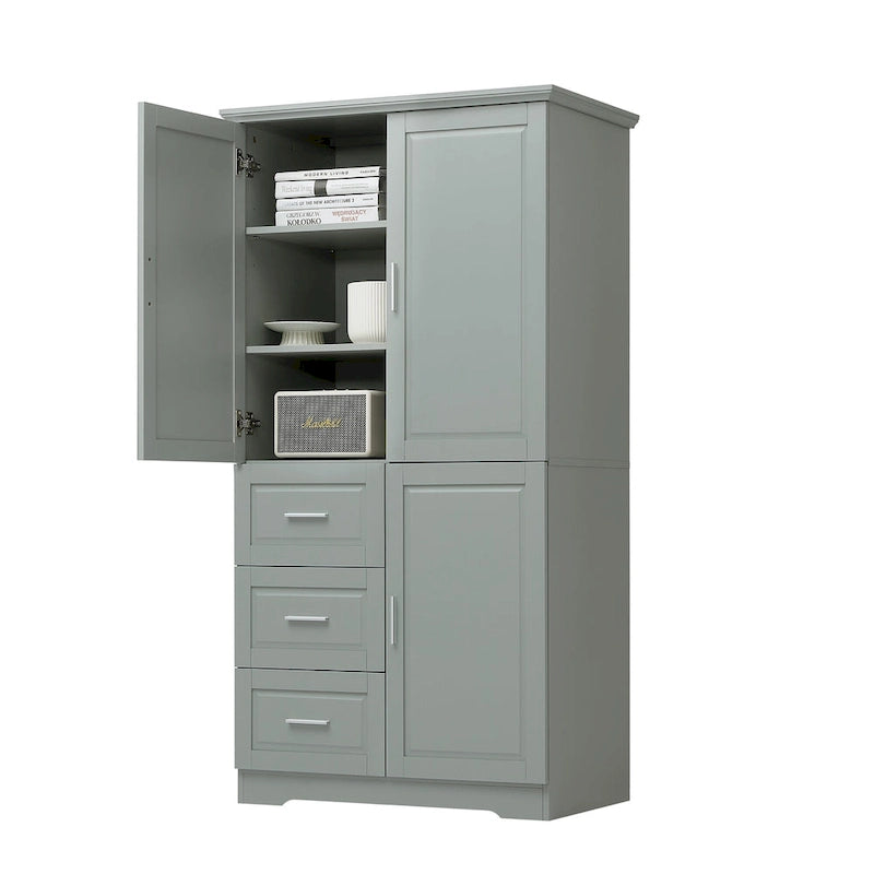 Bathroom Cabinet with Doors - N/A