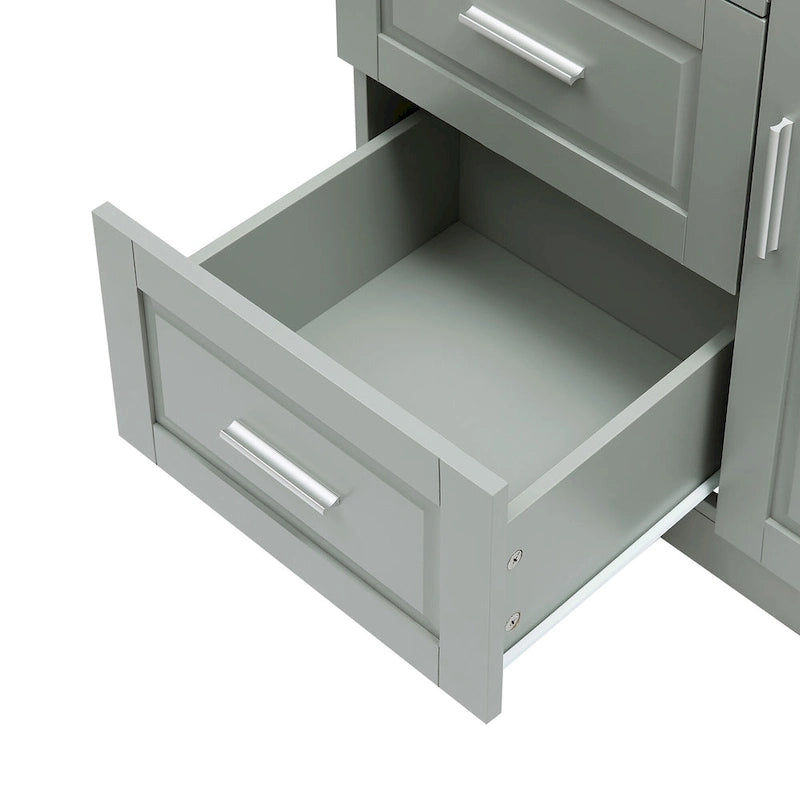 Bathroom Cabinet with Doors - N/A