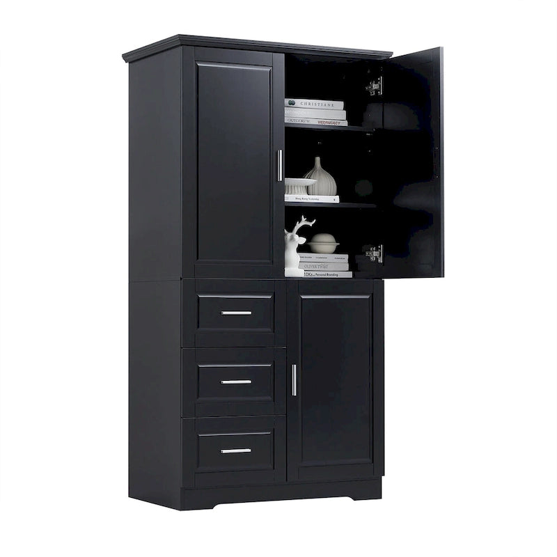 Bathroom Cabinet with Doors - N/A