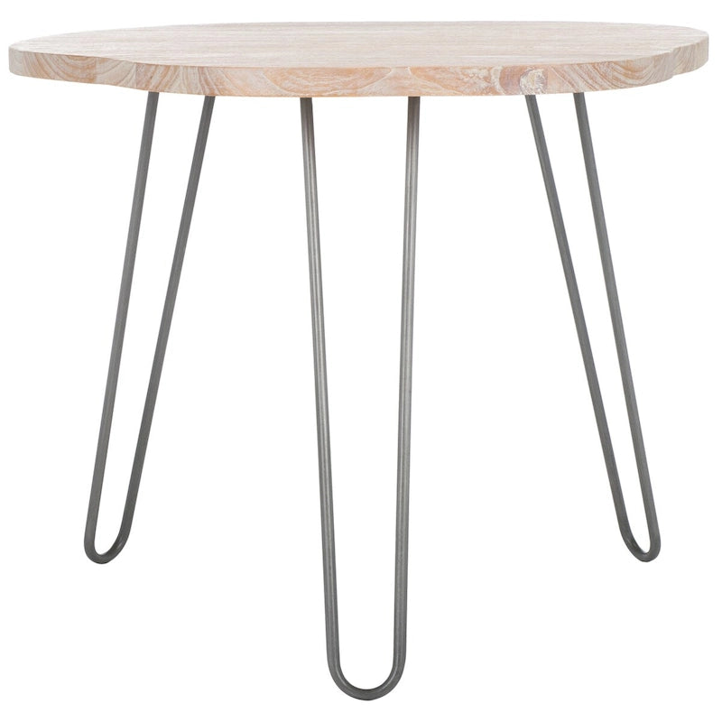 Lozka Wood Top Grey / White Wash Dining Table - 39.4 x 35.4 x 29.9 - 39Wx35Dx30H