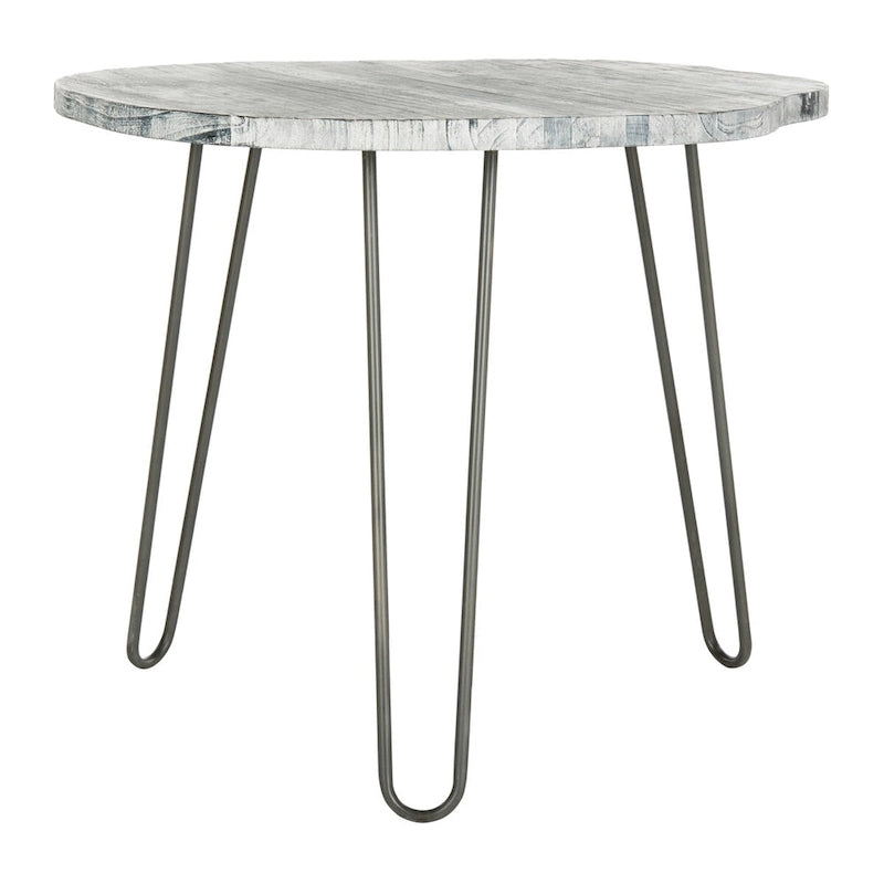 Lozka Wood Top Grey / White Wash Dining Table - 39.4 x 35.4 x 29.9 - 39Wx35Dx30H