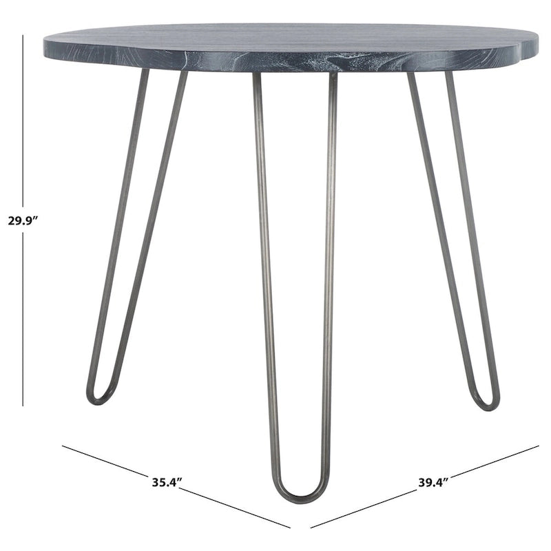 Lozka Wood Top Grey / White Wash Dining Table - 39.4 x 35.4 x 29.9 - 39Wx35Dx30H