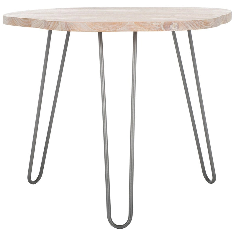 Lozka Wood Top Grey / White Wash Dining Table - 39.4 x 35.4 x 29.9 - 39Wx35Dx30H