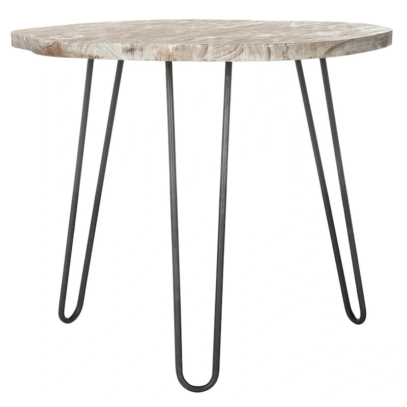 Lozka Wood Top Grey / White Wash Dining Table - 39.4 x 35.4 x 29.9 - 39Wx35Dx30H