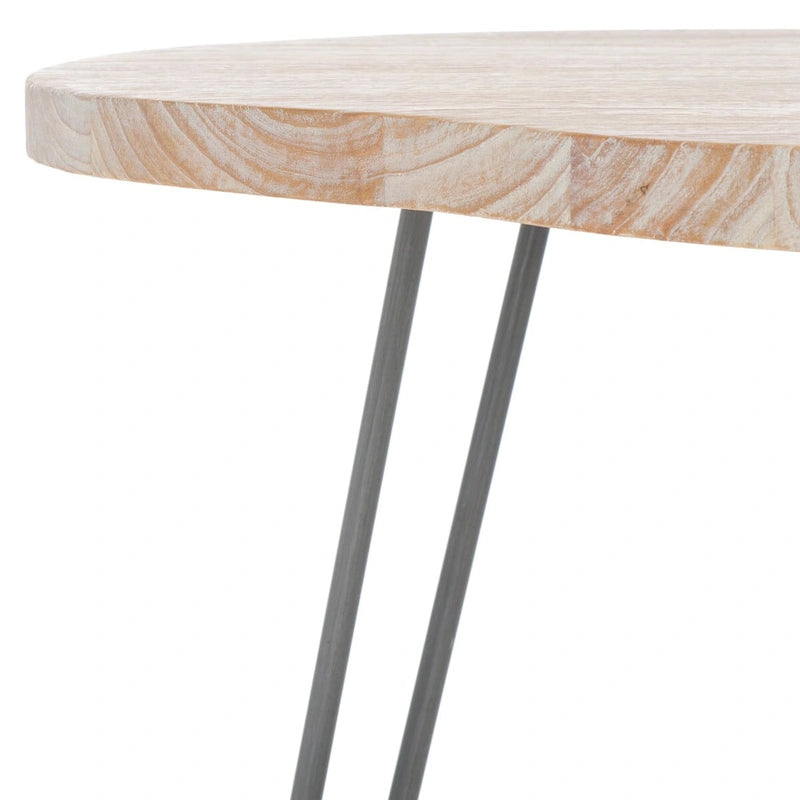 Lozka Wood Top Grey / White Wash Dining Table - 39.4 x 35.4 x 29.9 - 39Wx35Dx30H